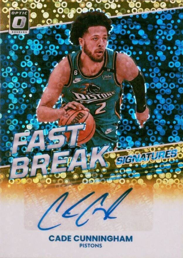 2022 Panini Donruss Optic Fast Break Signatures Cade Cunningham #FBSCCH Basketball Card