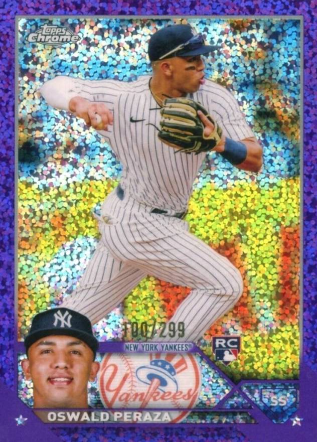 2023 Topps Chrome Oswald Peraza #132 Baseball Card