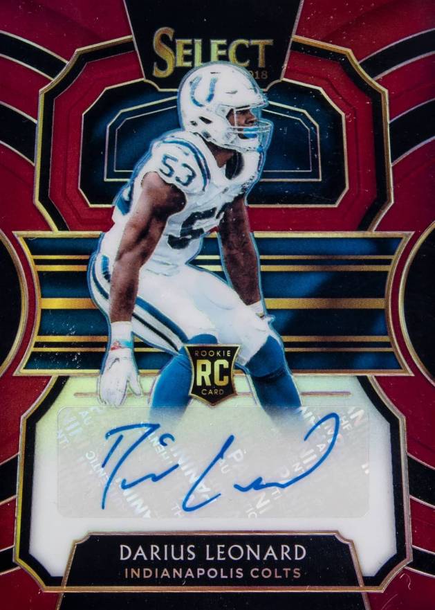 2018 Panini Select Rookie Signature Prizm Darius Leonard #RS-DL Football Card