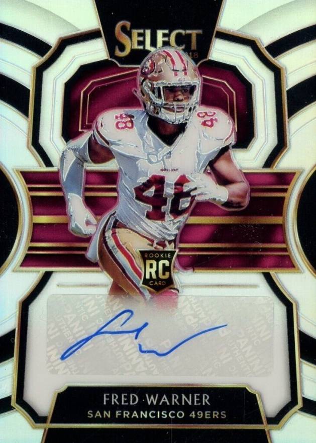 2018 Panini Select Rookie Signature Prizm Fred Warner #RS-FW Football Card