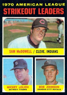 1971 Topps A.L. Strikeout Leaders #71 Baseball Card