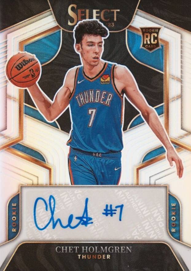 2022 Panini Select Rookie Signatures Chet Holmgren #RSCHR Basketball Card