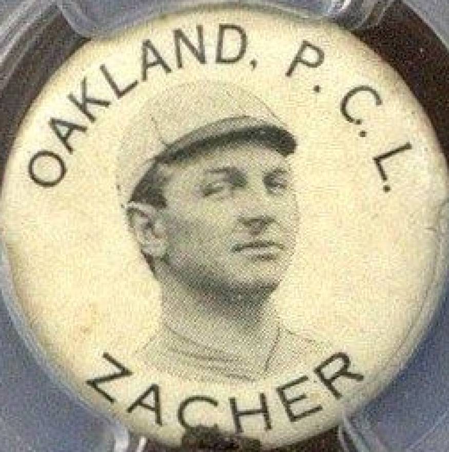 1912 PM5 Whitehead & Hoag P.C.L. Pins Elmer Zacher # Baseball Card