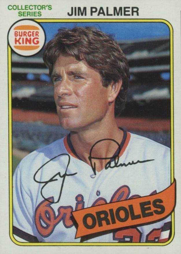 1980 Burger King Pitch, Hit & Run Jim Palmer #7 Baseball Card