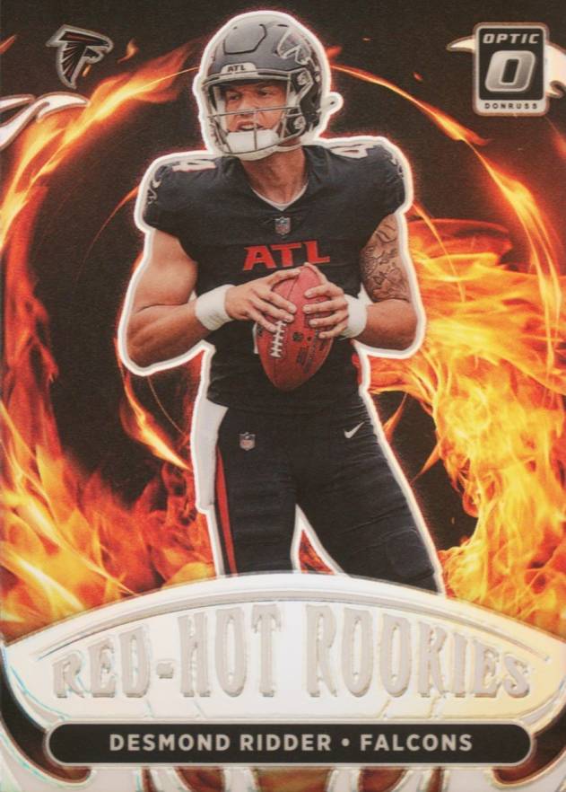 2022 Panini Donruss Optic Red Hot Rookies Desmond Ridder #RHR2 Football Card