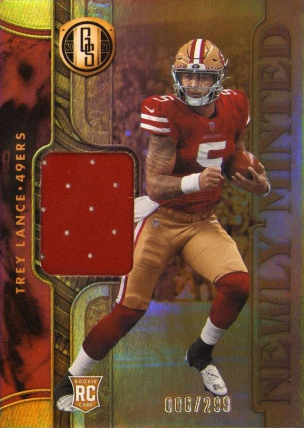 2021 Panini Gold Standard Newly Minted Memorabilia Trey Lance #TRL Football Card