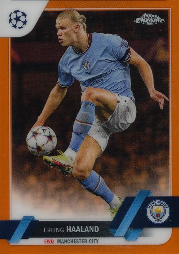 2022 Topps Chrome UEFA Club Competitions Erling Haaland #99 Soccer Card