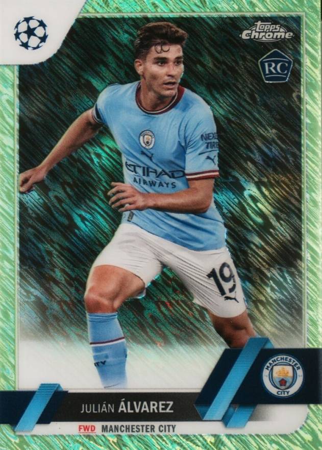 2022 Topps Chrome UEFA Club Competitions Julian Alvarez #68 Soccer Card