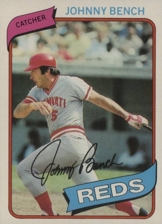 1980 O-Pee-Chee Johnny Bench #55 Baseball Card