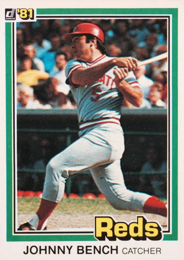 1981 Donruss Johnny Bench #182 Baseball Card