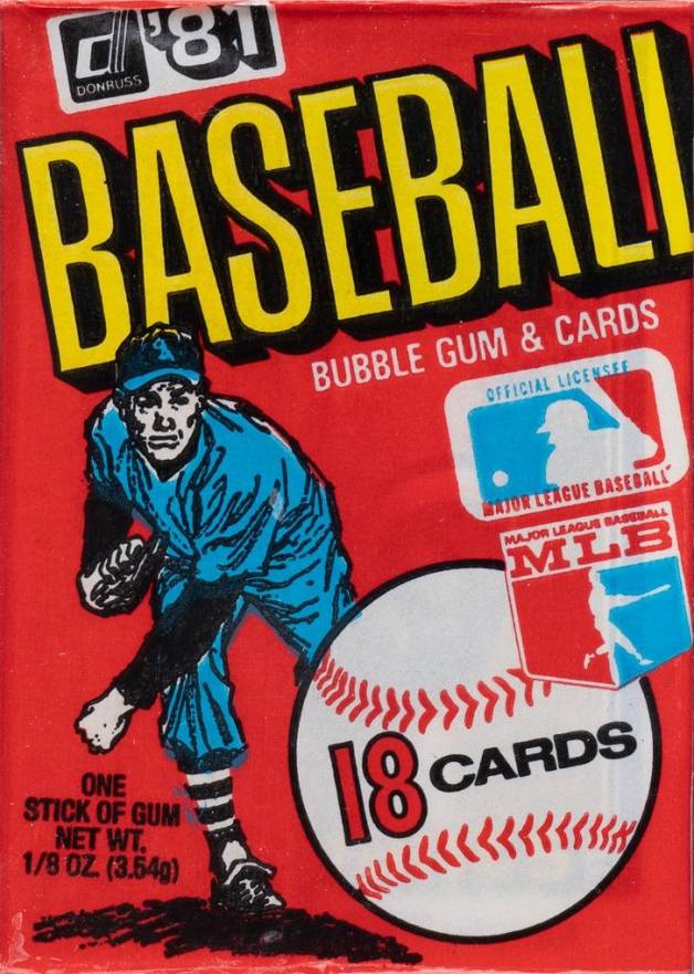 1981 Donruss Wax Pack #WP Baseball Card