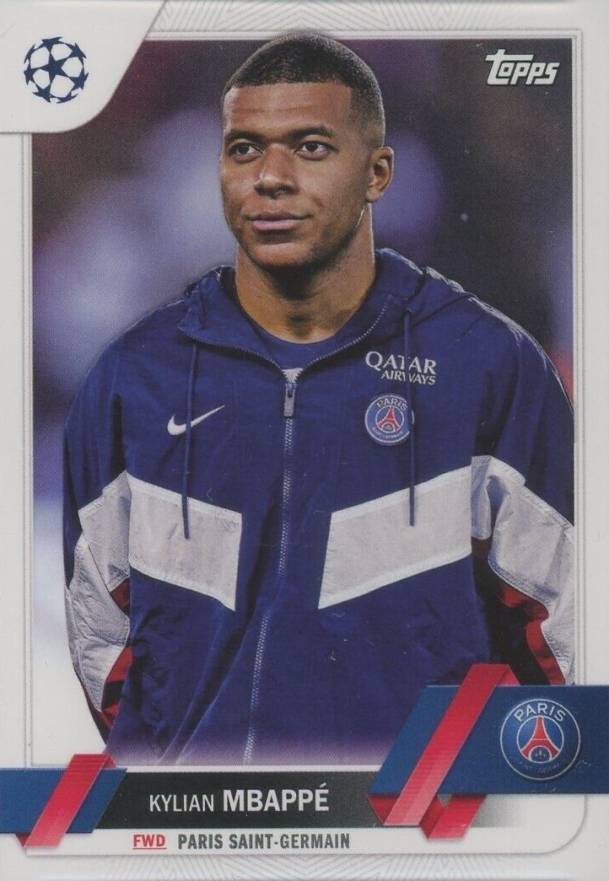 2022 Topps UEFA Club Competitions Kylian Mbappe #100 Soccer Card