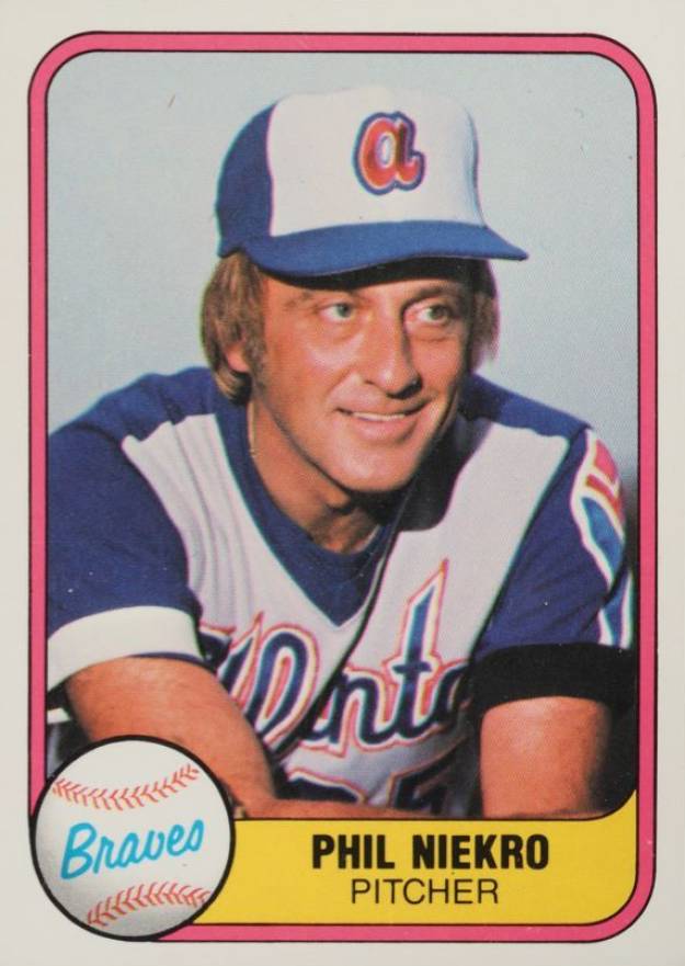 1981 Fleer Phil Niekro #242 Baseball Card