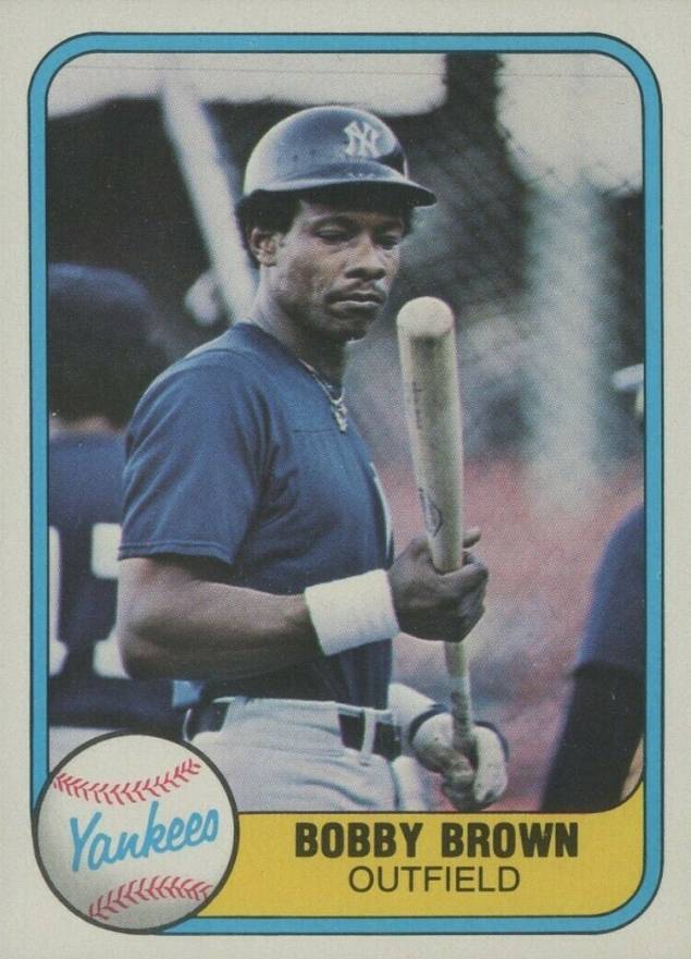 1981 Fleer Bobby Brown #95 Baseball Card