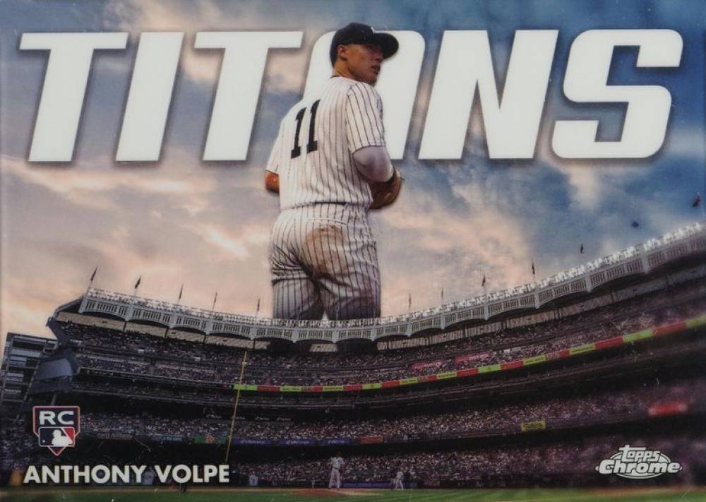 2023 Topps Chrome Topps Chrome Titans Anthony Volpe #CT19 Baseball Card