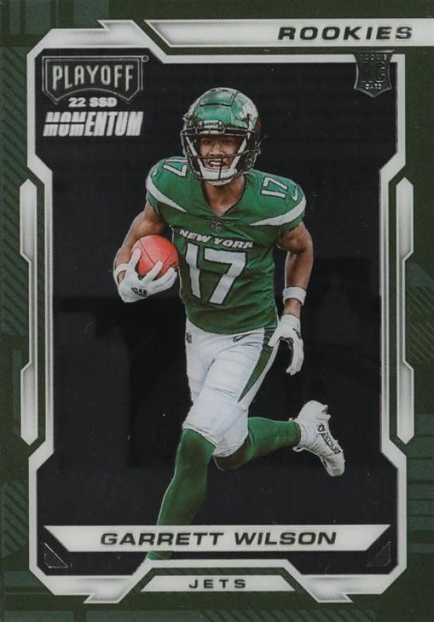 2022 Panini Chronicles Playoff Momentum Rookies Garrett Wilson #PMR7 Football Card