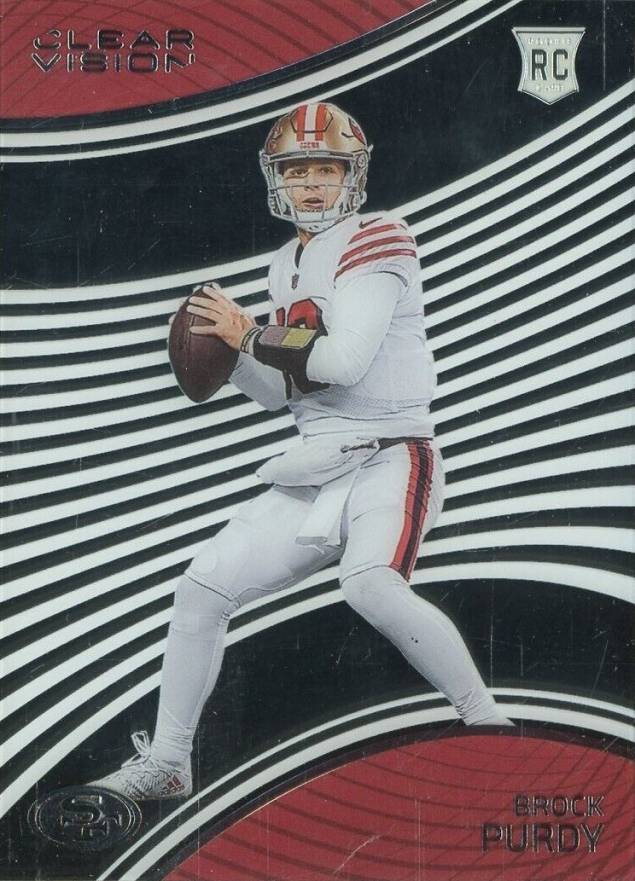 2022 Panini Chronicles Clear Vision Rookies Brock Purdy #CVR8 Football Card