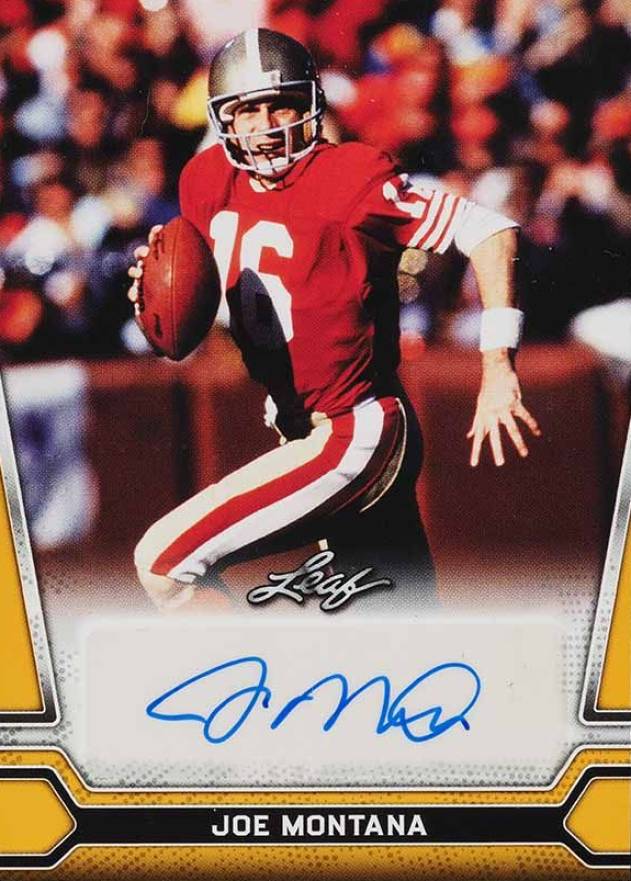 2021 Leaf Multi-Sport Autographs Joe Montana #JM1 Football Card