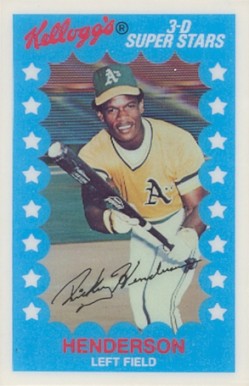 1982 Kellogg's Rickey Henderson #4 Baseball Card