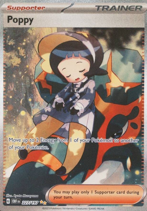 2023 Pokemon Obf EN-Obsidian Flames Poppy #227 TCG Card