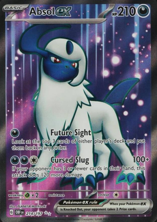 2023 Pokemon Obf EN-Obsidian Flames Absol EX #214 TCG Card