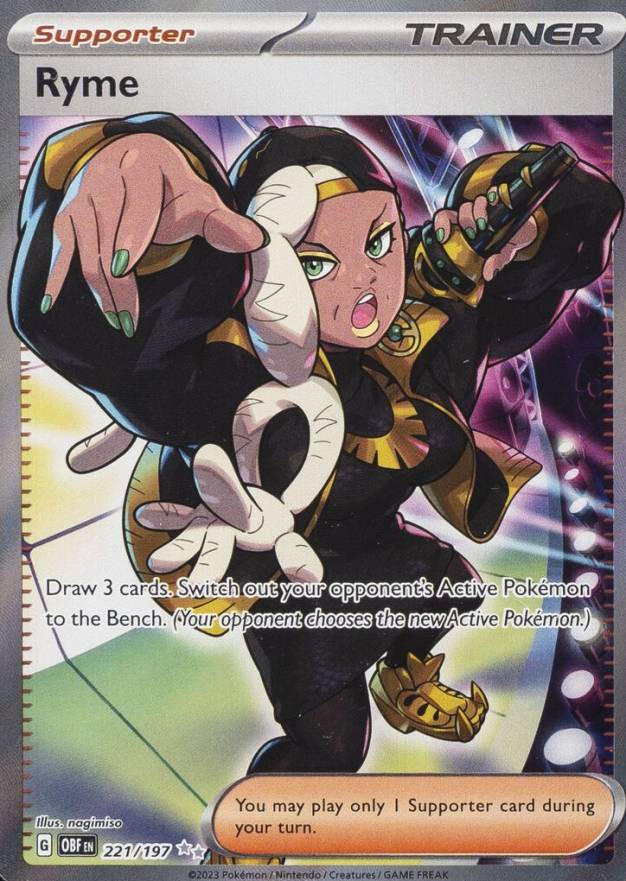 2023 Pokemon Obf EN-Obsidian Flames Ryme #221 TCG Card