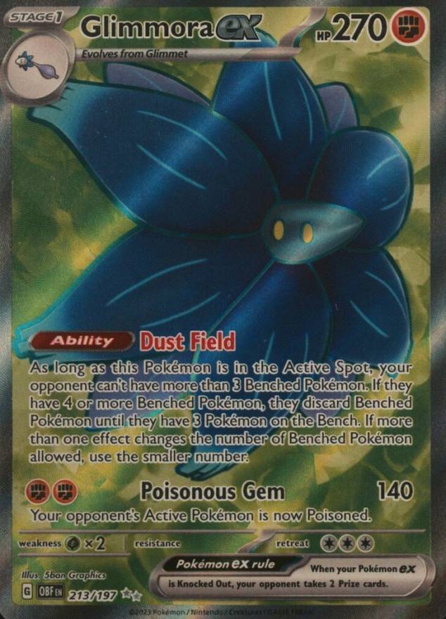 2023 Pokemon Obf EN-Obsidian Flames Glimmora EX #213 TCG Card