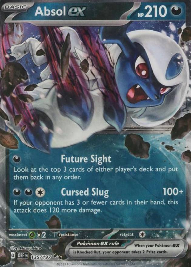 2023 Pokemon Obf EN-Obsidian Flames Absol EX #135 TCG Card