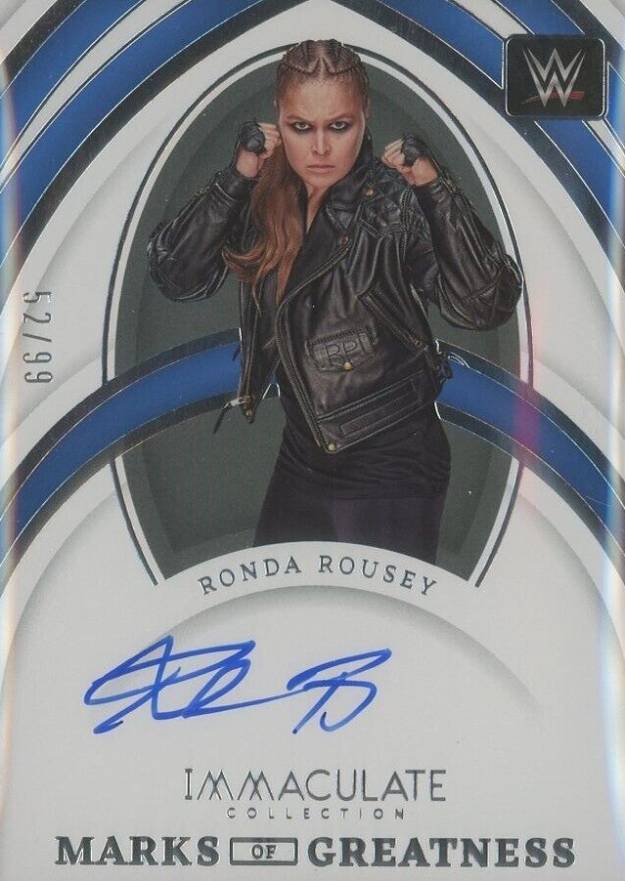 2022 Panini Immaculate Collection WWE Marks of Greatness Ronda Rousey #MGRRS Other Sports Card