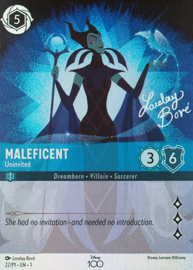 2023 Disney Lorcana EN P1-Promo Maleficent - Uninvited #22 Non-Sports Card