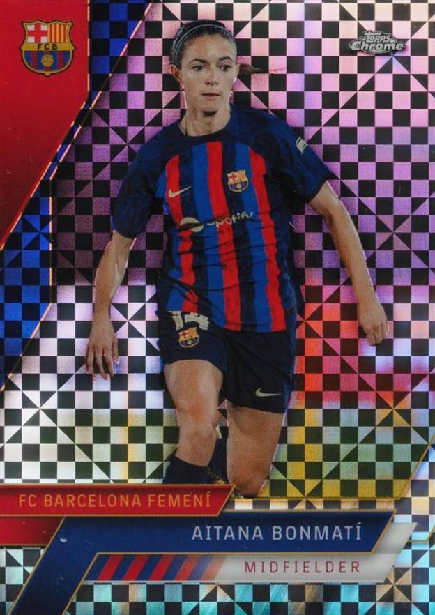 2022 Topps Chrome FC Barcelona Mes Que UN Club Aitana Bonmati #57 Soccer Card