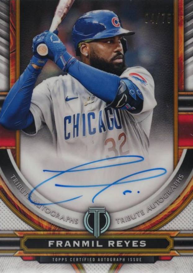 2023 Topps Tribute Tribute Autograph Franmil Reyes #TAFR Baseball Card