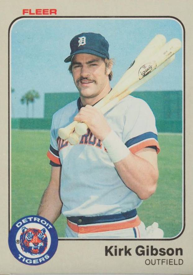 1983 Fleer Kirk Gibson #329 Baseball Card