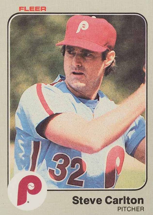 1983 Fleer Steve Carlton #155 Baseball Card