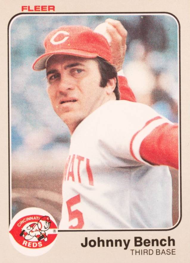 1983 Fleer Johnny Bench #584 Baseball Card