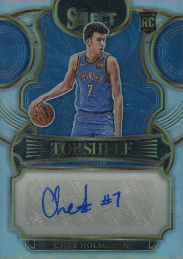 2022 Panini Select Top Shelf Signature Chet Holmgren #TSSCHG Basketball Card