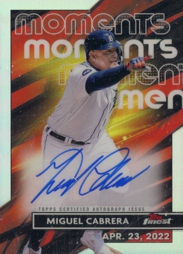 2023 Topps Finest Finest Moments Autographs Miguel Cabrera #FMAMC Baseball Card