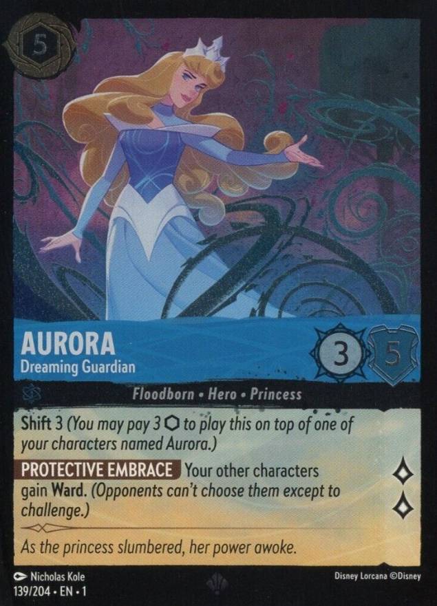 2023 Disney Lorcana EN 1-the First Chapter Aurora - Dreaming Guardian #139 Non-Sports Card