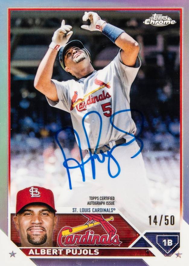 2023 Topps Chrome Topps Chrome Legends Autograph Albert Pujols #CLAAP Baseball Card