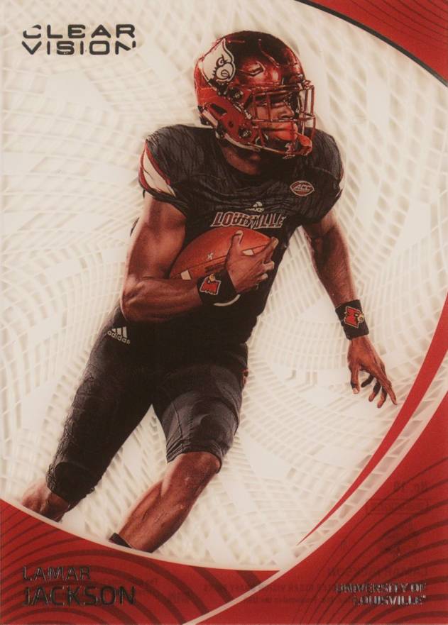 2023 Panini Chronicles Draft Picks Clear Vision Lamar Jackson #19 Football Card