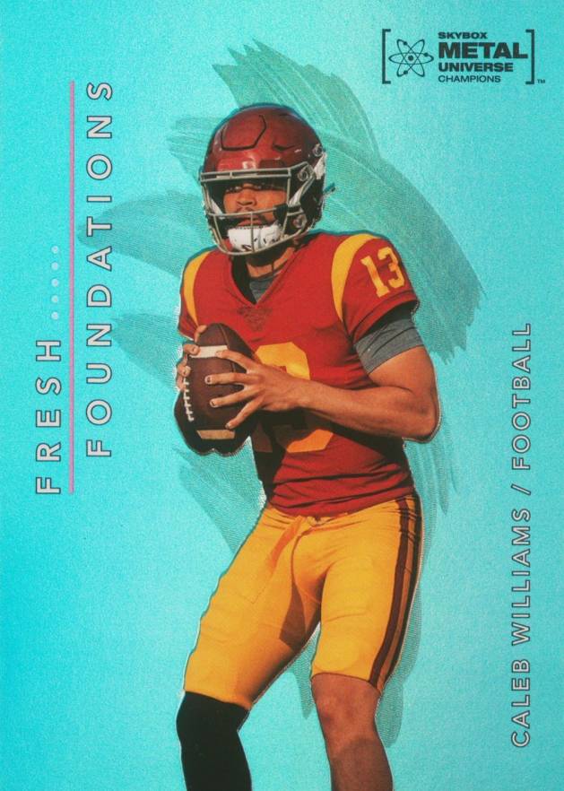 2022 Skybox Metal Universe Champions Fresh Foundations Caleb Williams #FF34 Football Card