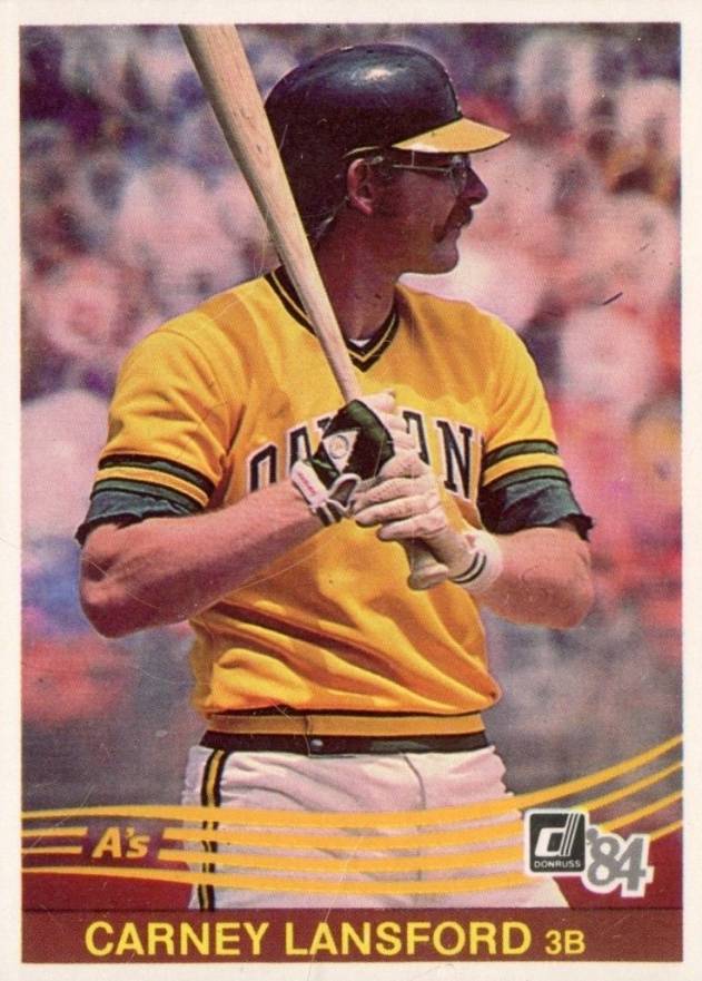 1984 Donruss Carney Lansford #176 Baseball Card