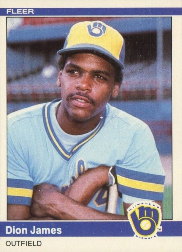 1984 Fleer Update Dion James #U-57 Baseball Card