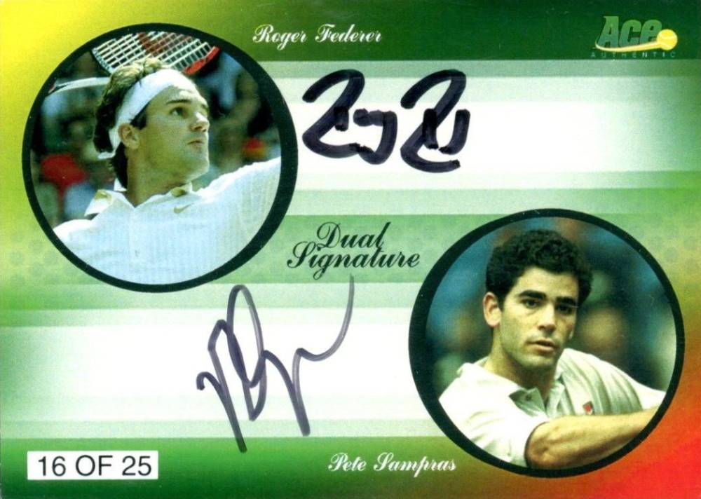 2010 Ace Authentic Aces Dual Autographs Pete Sampras/Roger Federer #DC/FS Other Sports Card