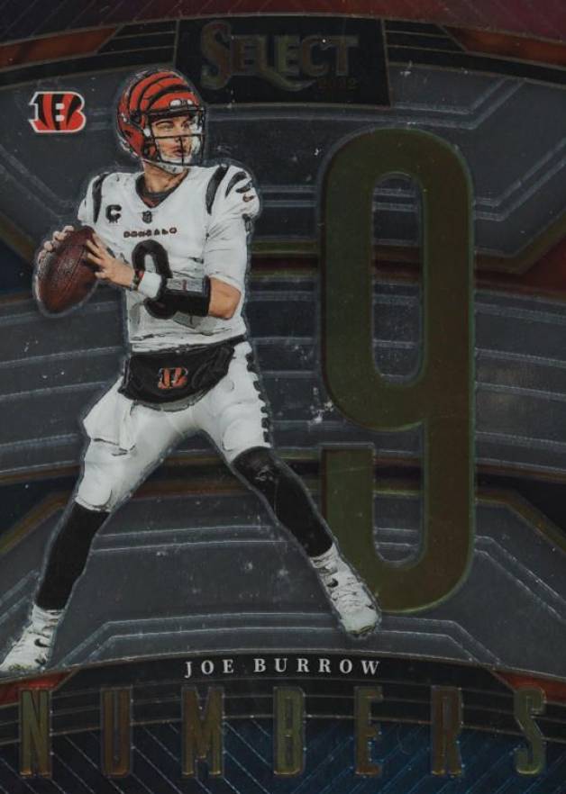 2022 Panini Select Select Numbers Joe Burrow #SN8 Football Card