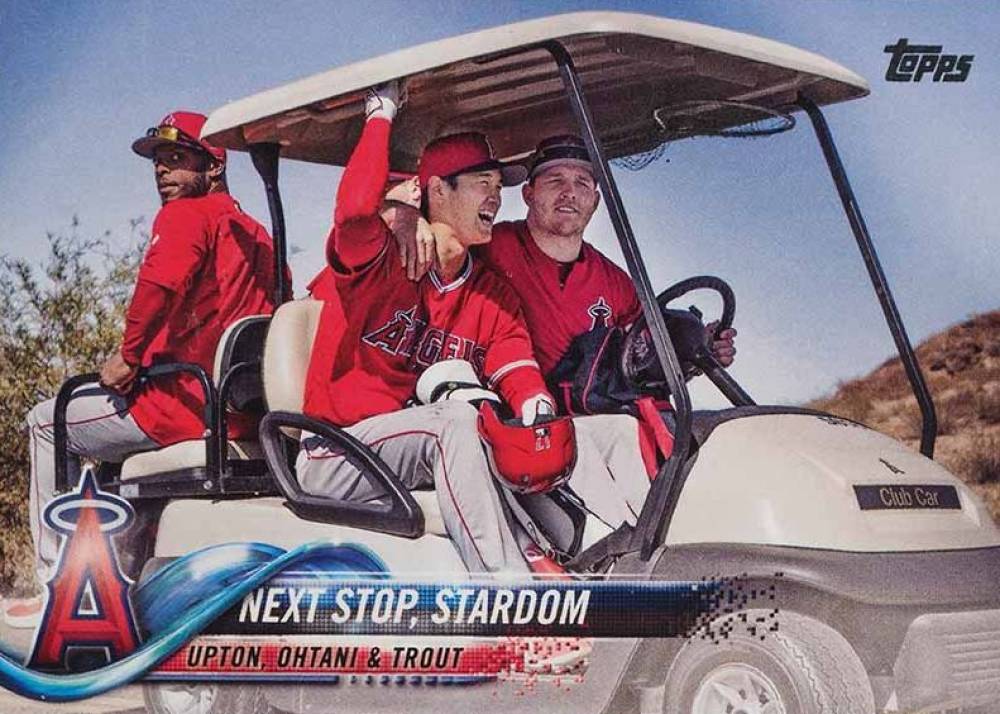 2018 Topps Update Justin Upton/Mike Trout/Shohei Ohtani #US158 Baseball Card