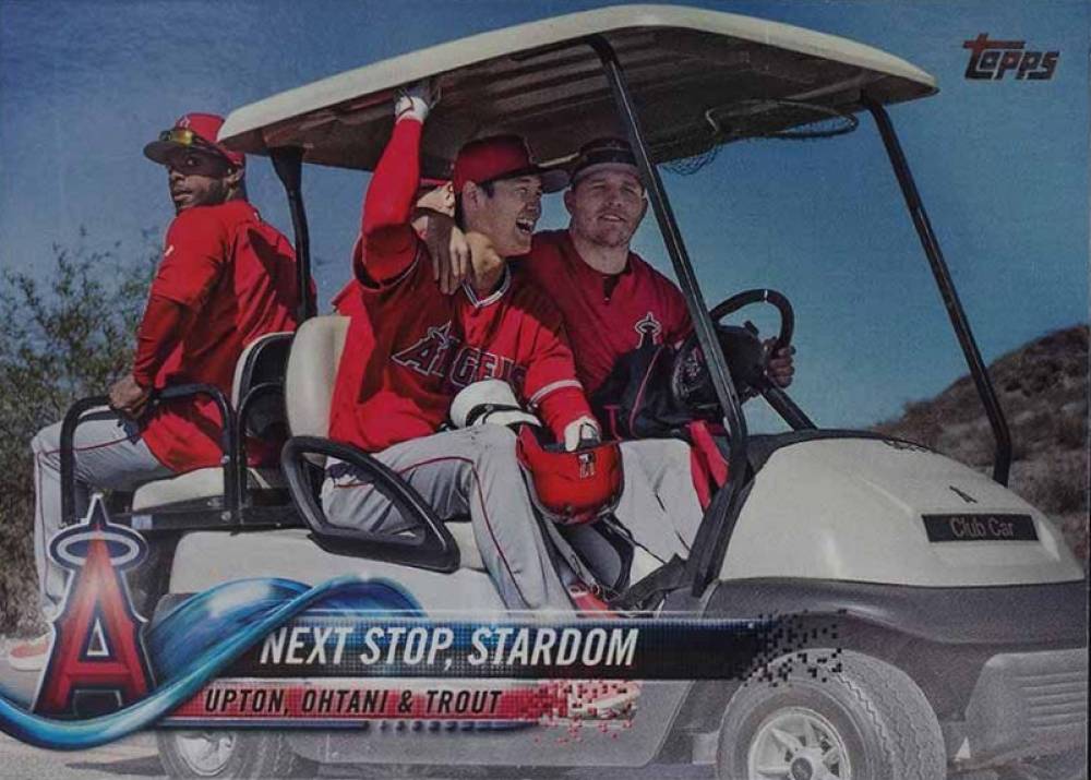 2018 Topps Update Justin Upton/Mike Trout/Shohei Ohtani #US158 Baseball Card