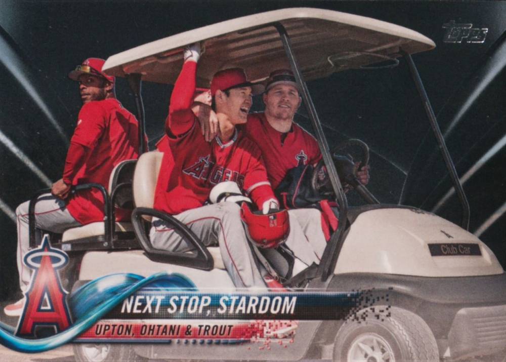 2018 Topps Update Justin Upton/Mike Trout/Shohei Ohtani #US158 Baseball Card