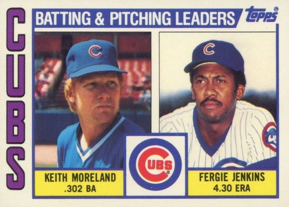 1984 Topps Tiffany Cubs Batting & Pitching Leaders #456 Baseball Card