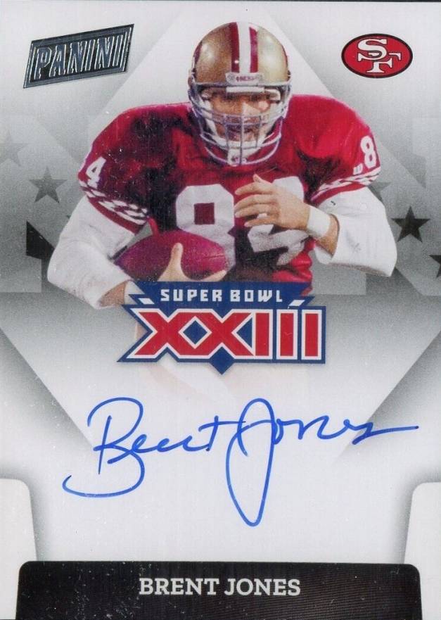 2022 Panini Select Super Bowl Signatures Brent Jones #SBXXIIIBJ Football Card